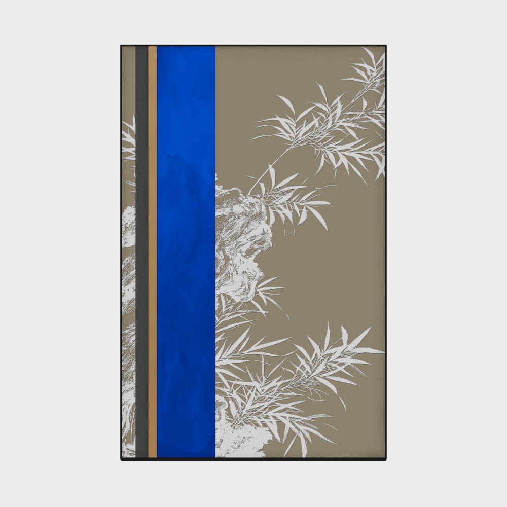 简上-立体肌理画-玄关装饰画-茂林修竹