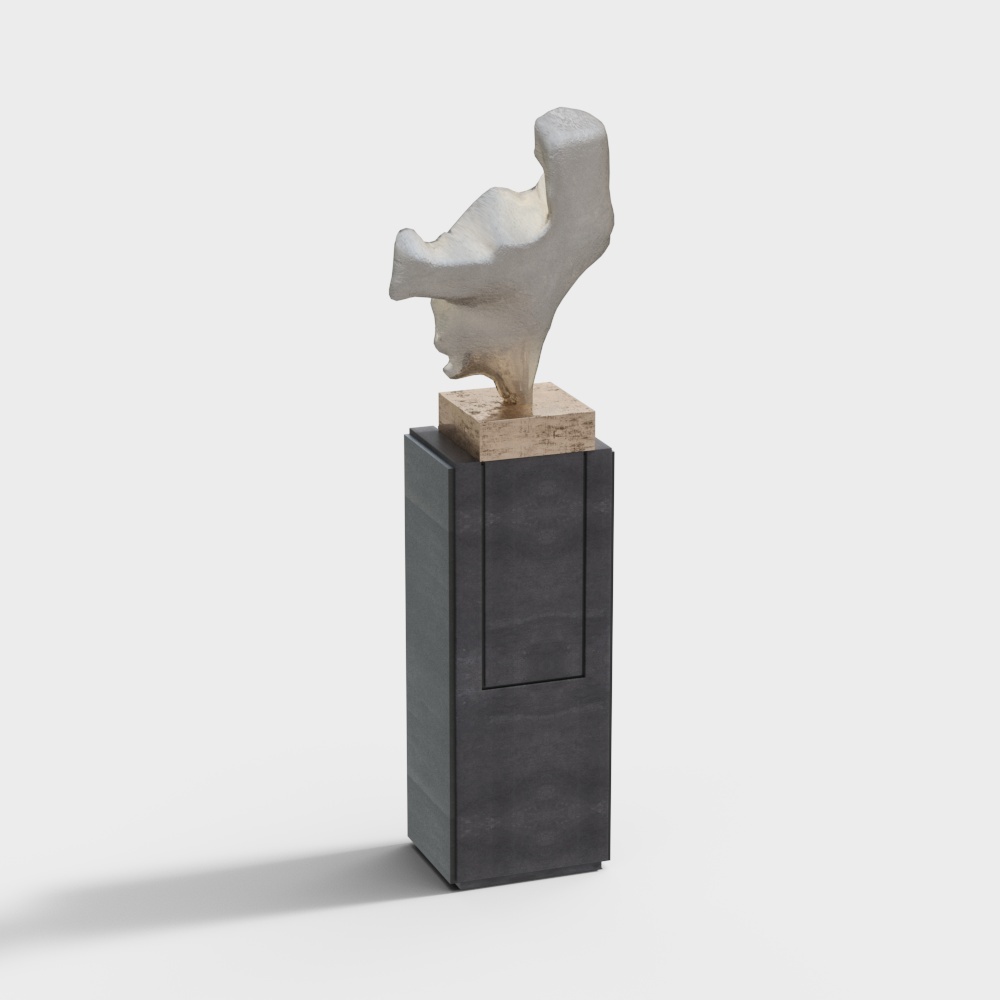 现代抽象雕像摆件-石头摆件3D模型