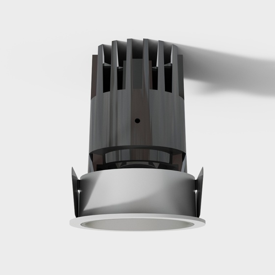 Earth Color Black Light Anti-Glare Spotlight 3D Model