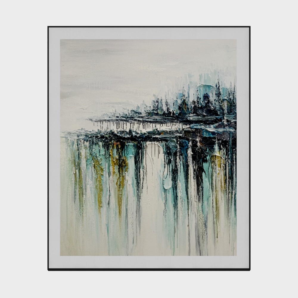 简上-高端油画-玄关装饰画-悬崖之上C