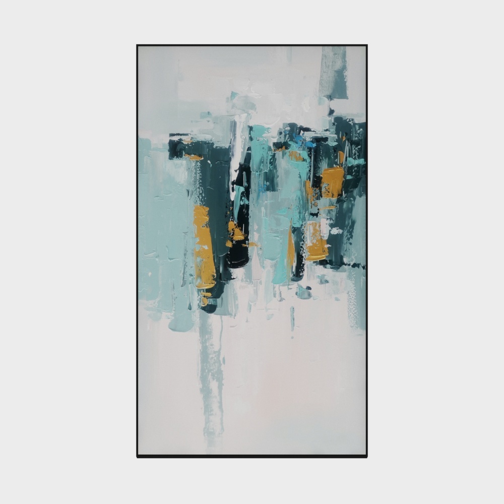 简上-高端油画-玄关装饰画-蓝色印象B3D模型