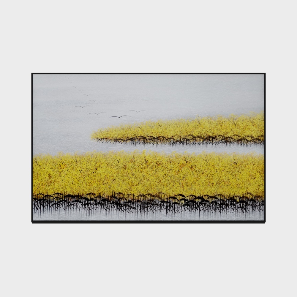 简上-高端油画-餐厅装饰画-黄色花海A