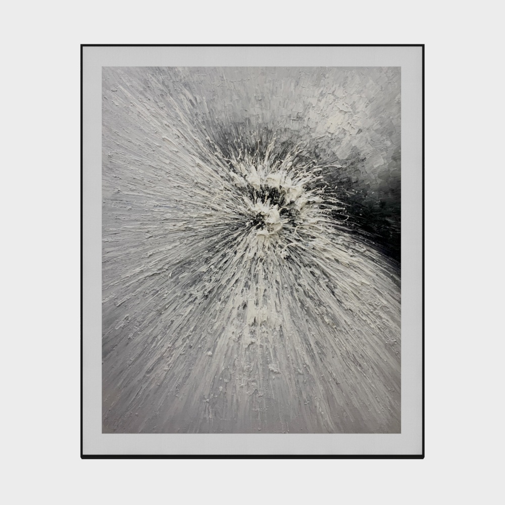 简上-高端油画-玄关装饰画-极光昼夜