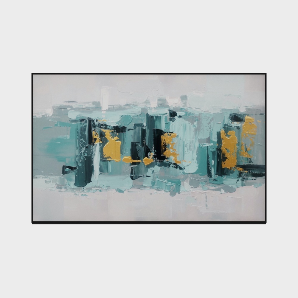 简上-高端油画-餐厅装饰画-蓝色理想3D模型