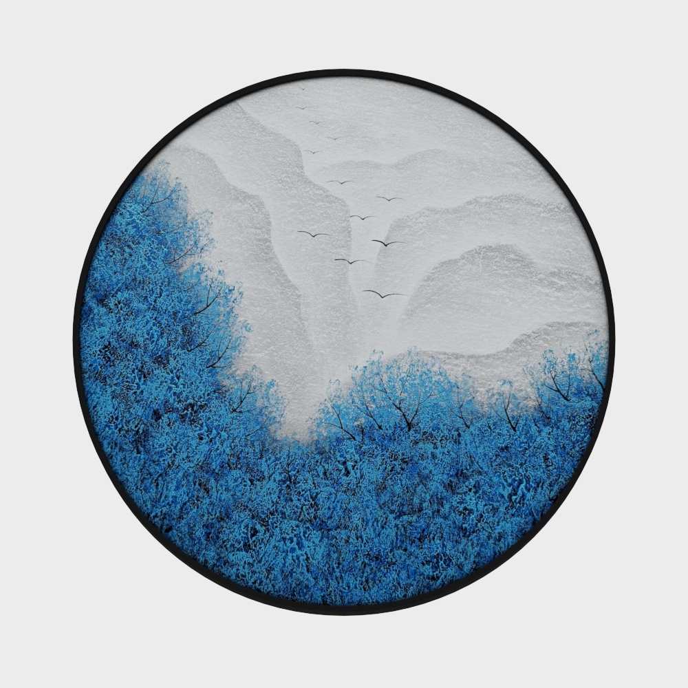 简上-高端油画-玄关装饰画-雁归来
