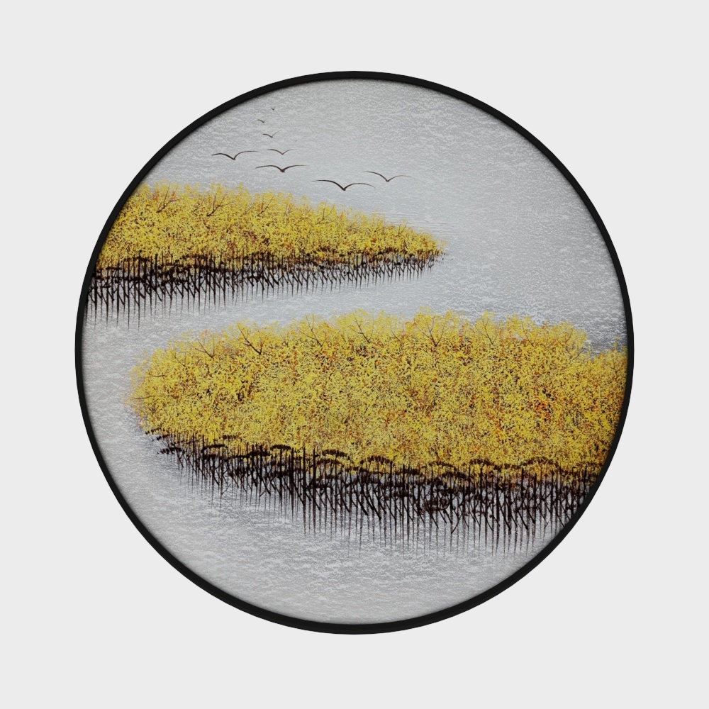 简上-高端油画-玄关装饰画-黄色花海C