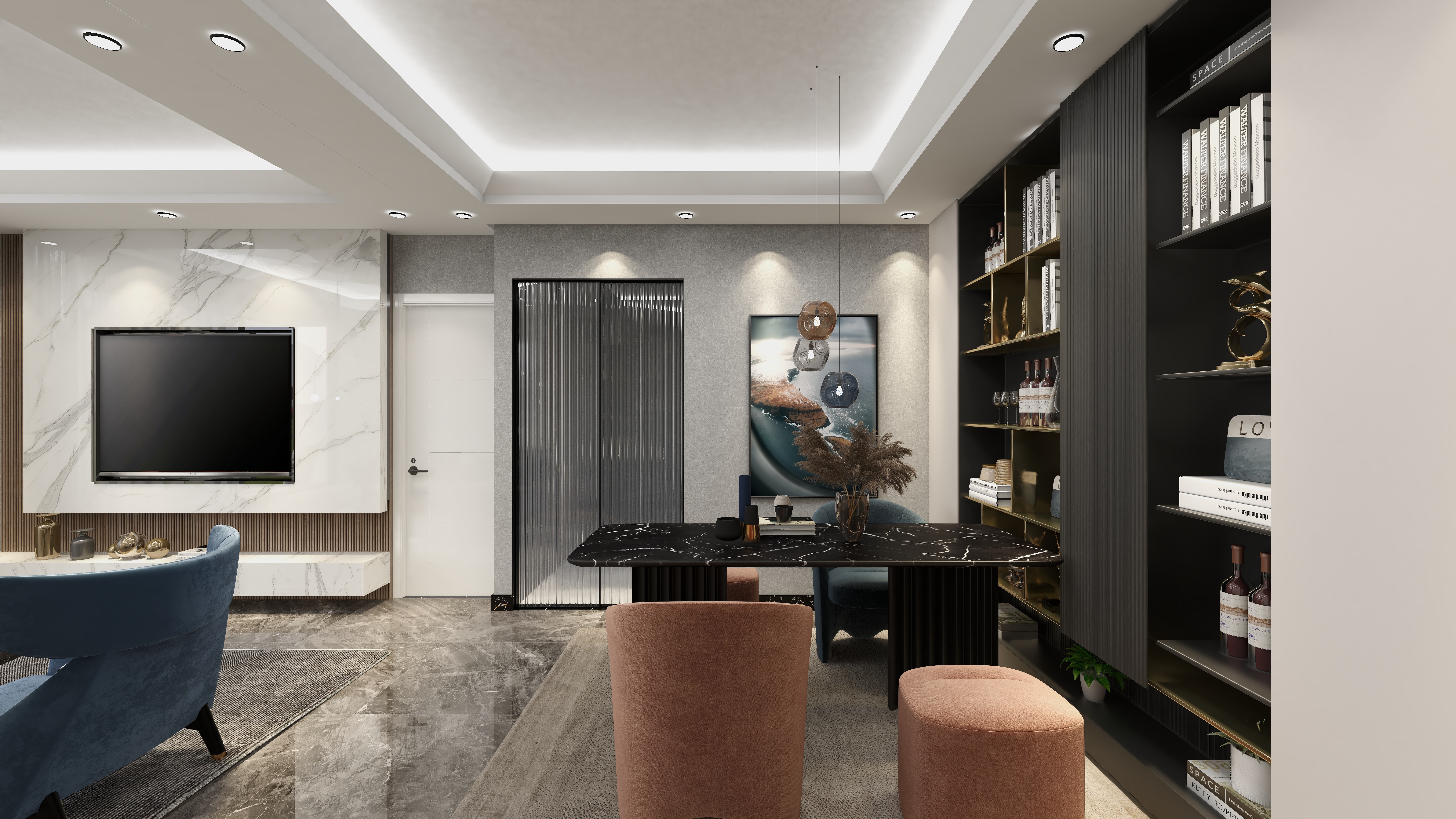 云筑装饰设计-单身公寓-后现代轻奢-副本-装修设计方案