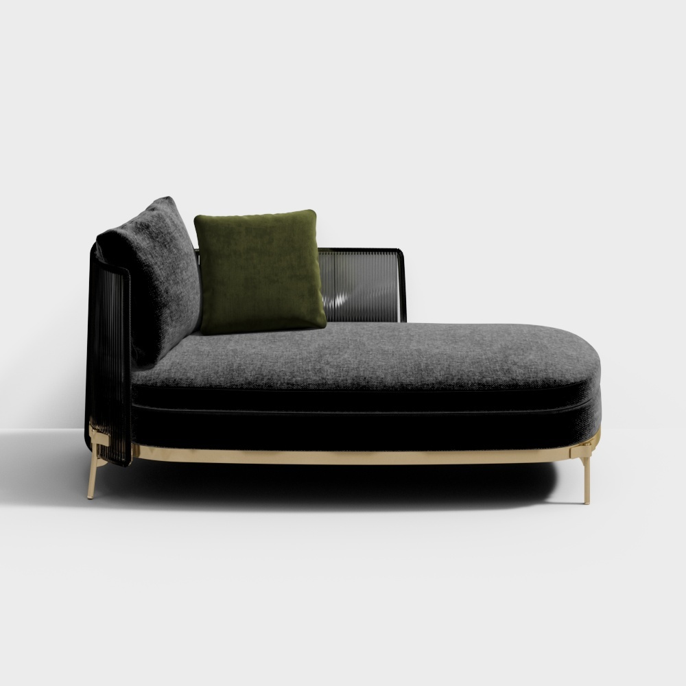 现代户外休闲沙发1-贵妃位3D模型