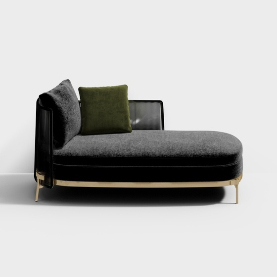 Modern Seats & Sofas,Chaise Longues,Outdoor Sofa,Black