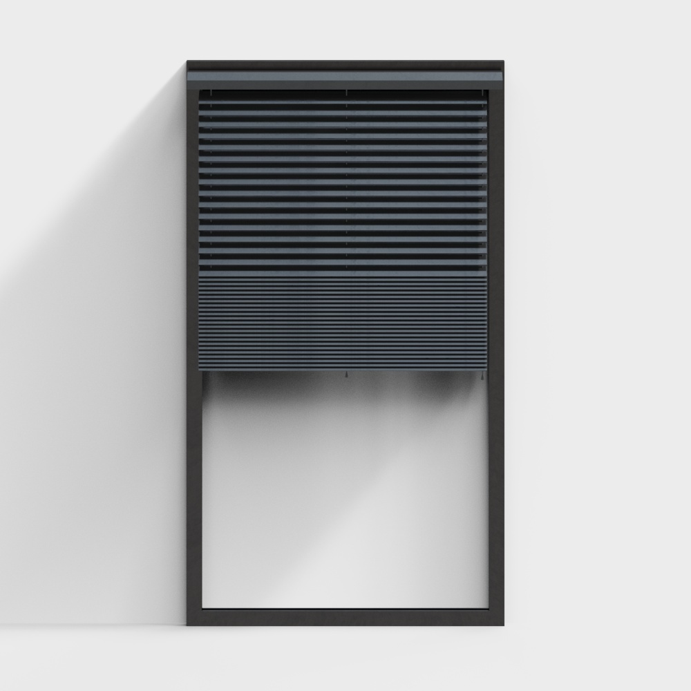 现代百叶窗帘-43D模型