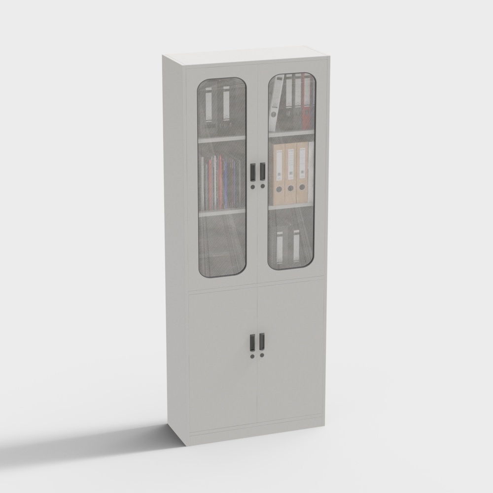 现代文件柜四门3D模型