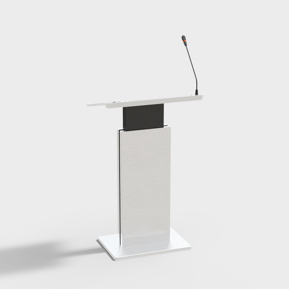 现代演讲台-液晶屏3D模型
