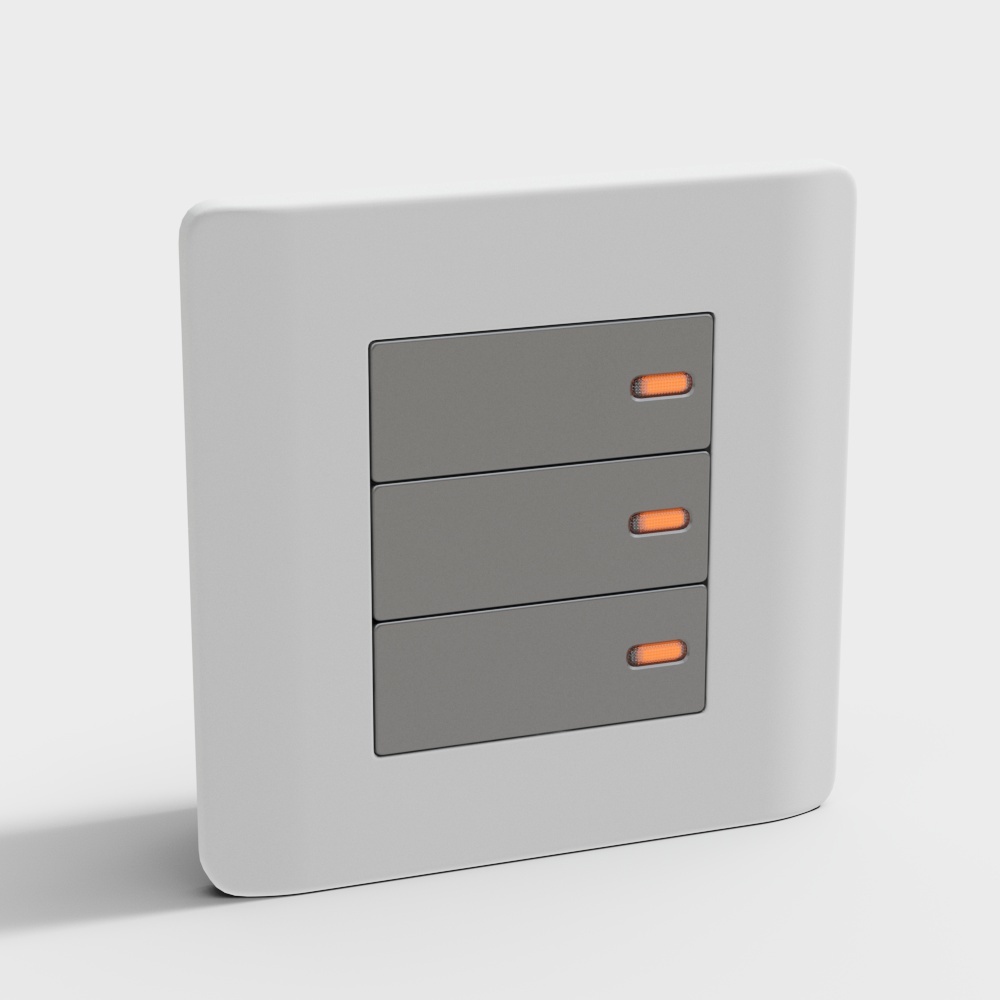 现代开关-插座3D模型