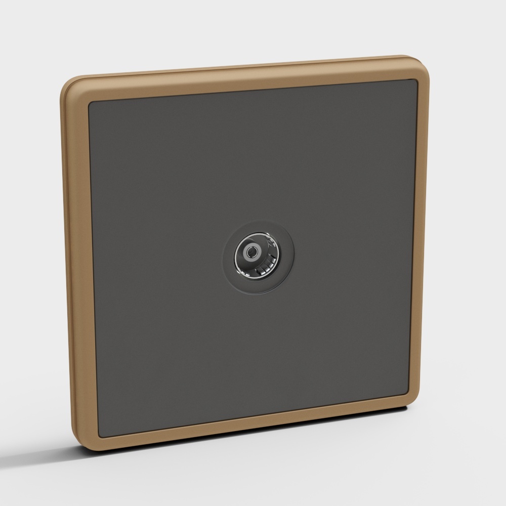 现代开关-圆孔插座3D模型
