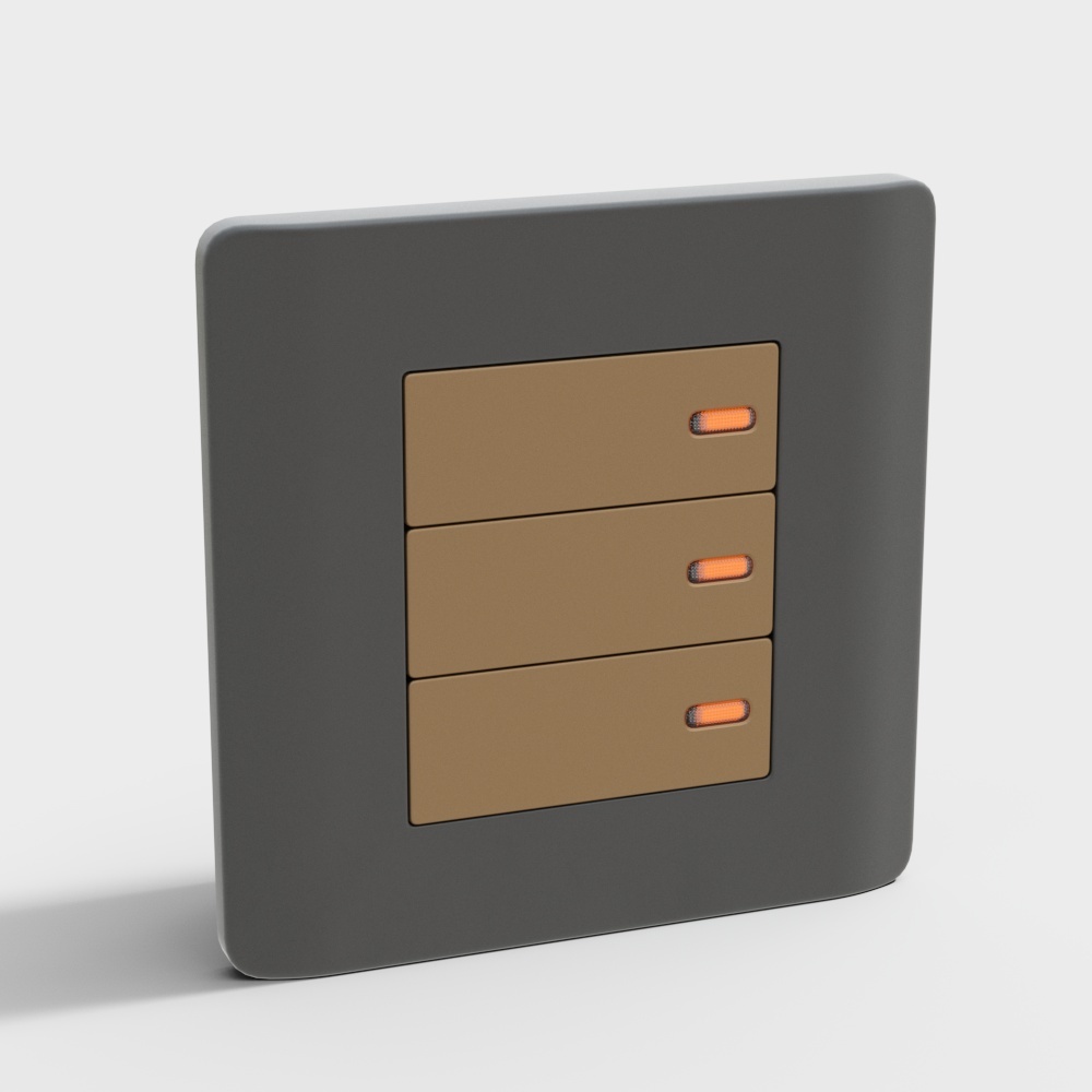 现代开关插座3D模型