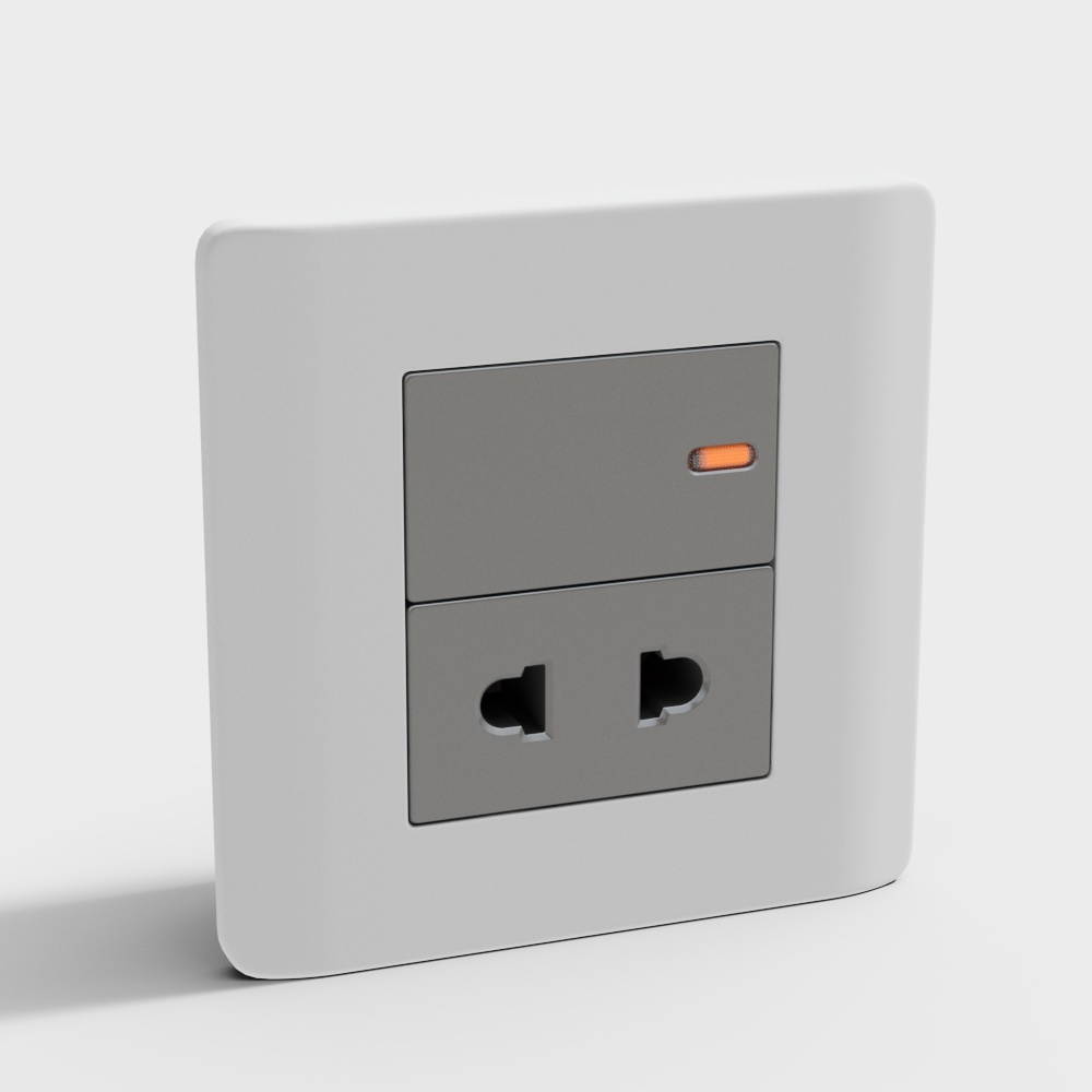 现代开关插座3D模型