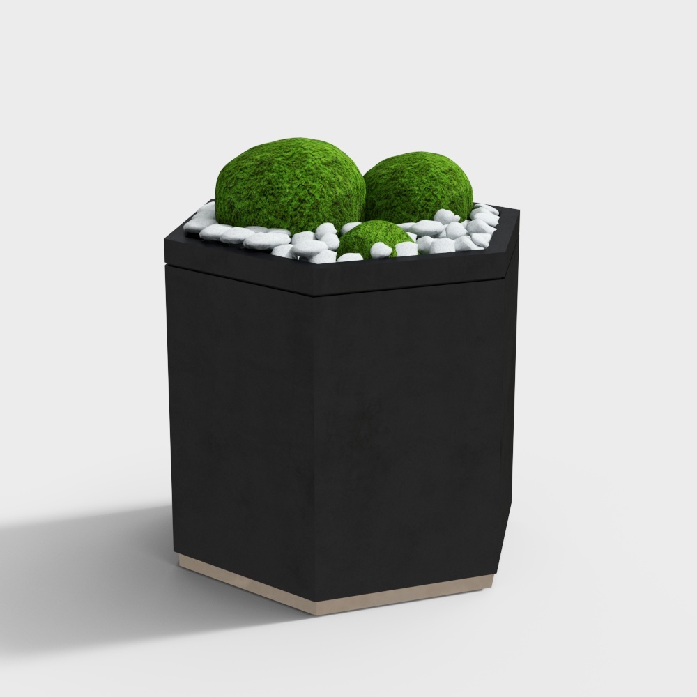 现代绿植花坛盆栽