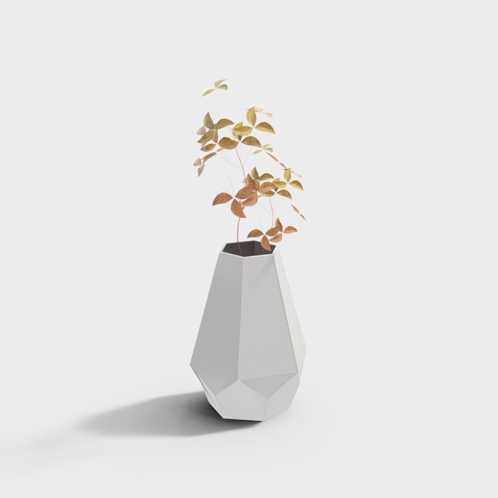 现代书籍金属摆件-花瓶摆件3D模型
