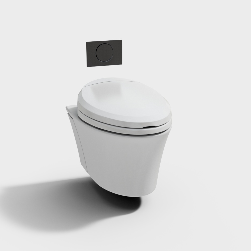 现代马桶坐便器3D模型