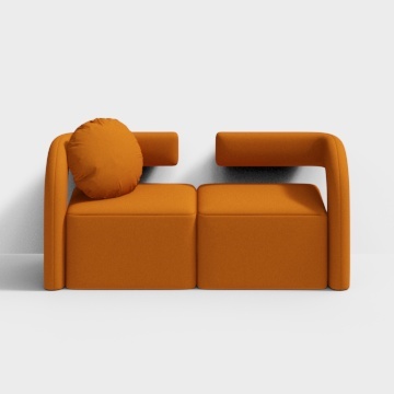 campeggi 现代双人沙发-橙色3D模型