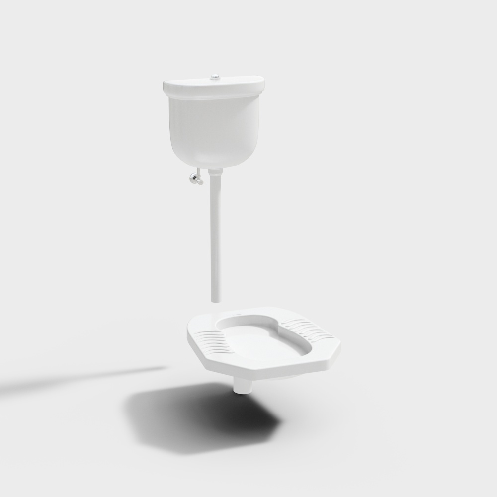 现代蹲便器3D模型