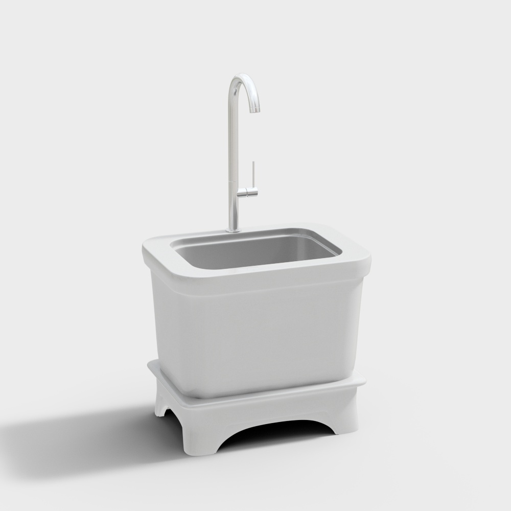 现代地拖盆3D模型