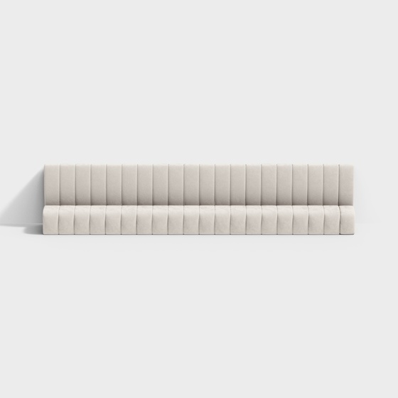 Beige Booth Seating 3D Model for Cozy Spaces