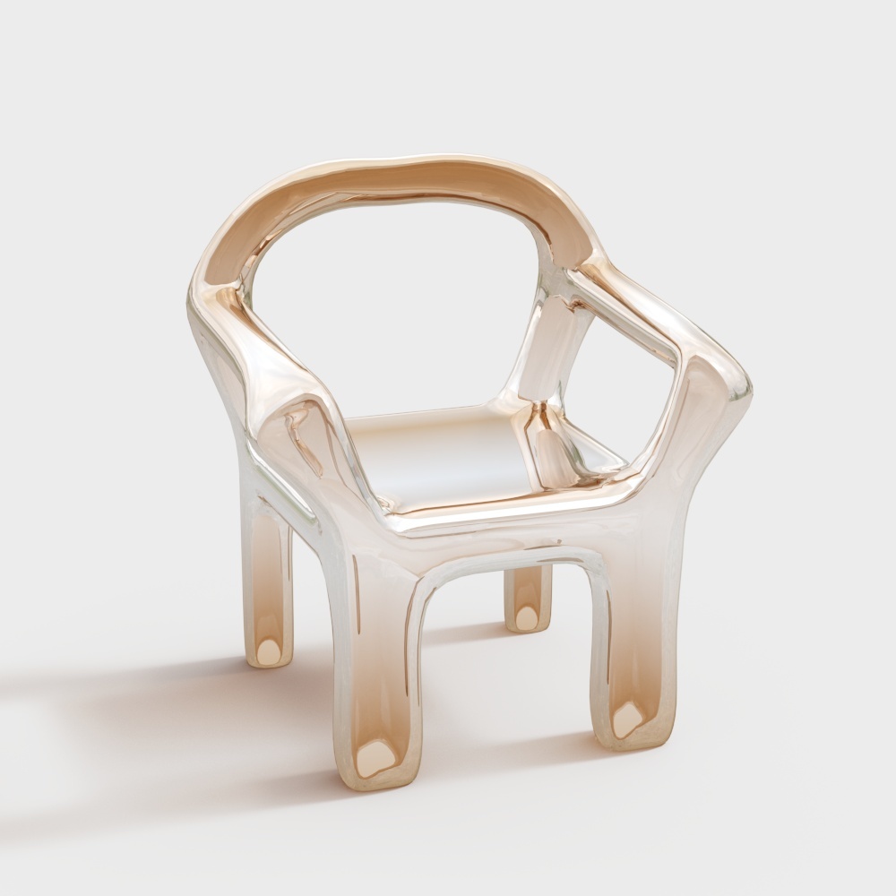 现代亚克力透明休闲椅-室外椅3D模型