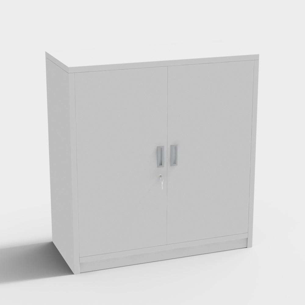 现代文件柜档案柜-双门矮柜3D模型