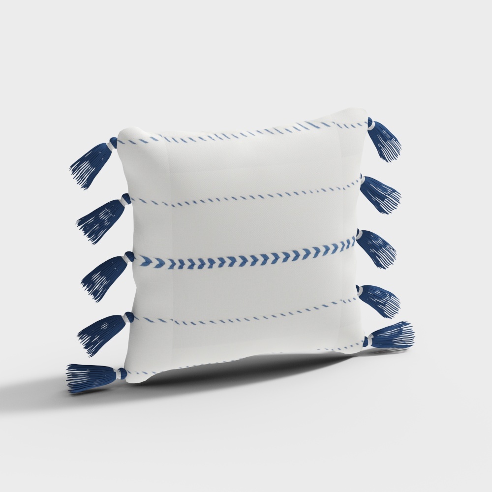 Caspian Square Cotton Pillow Cover and Inser抱枕t3D模型