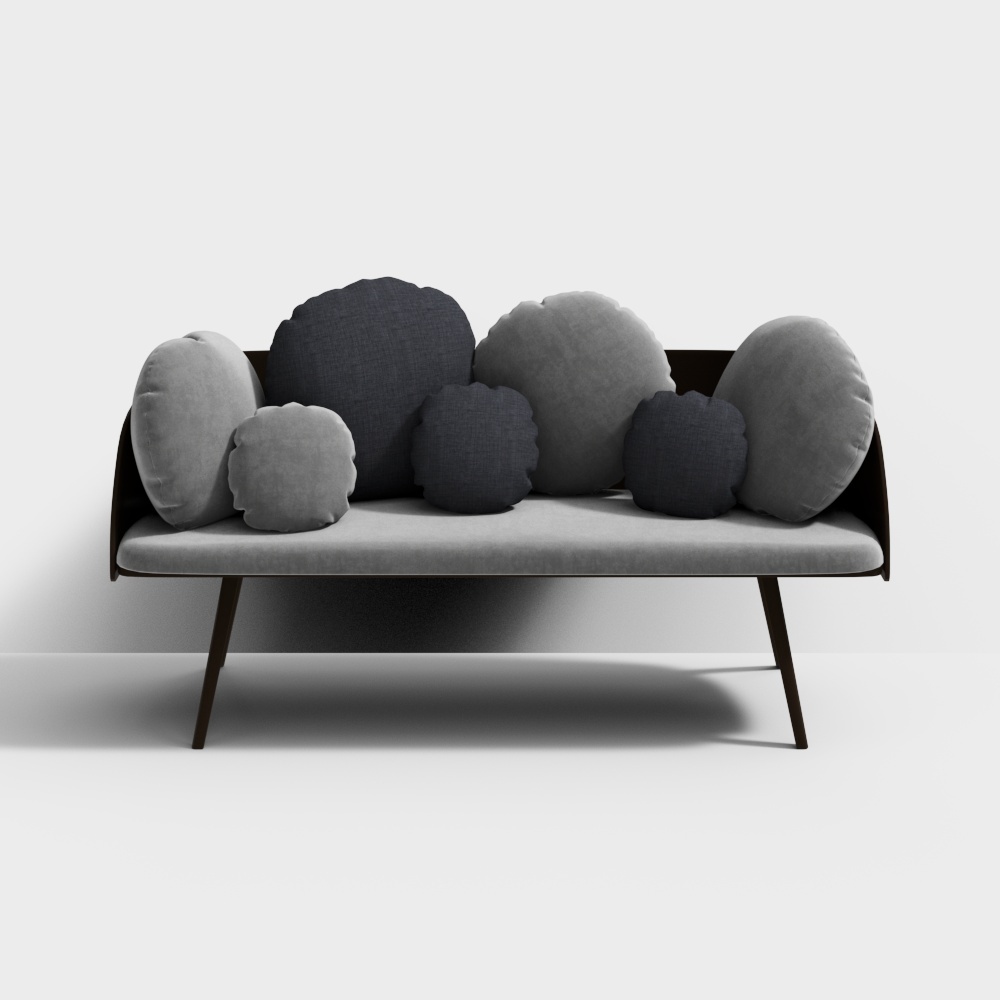 现代休闲双人沙发3D模型