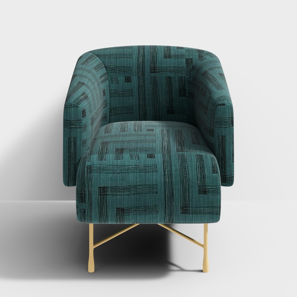 美国 Kelly Wearstler 现代单人沙发3D模型