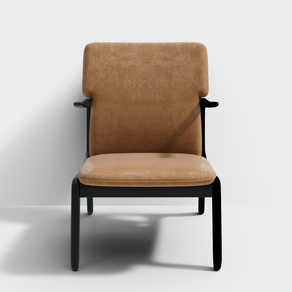CARL HANSEN & SON 北欧单人椅-橙色3D模型