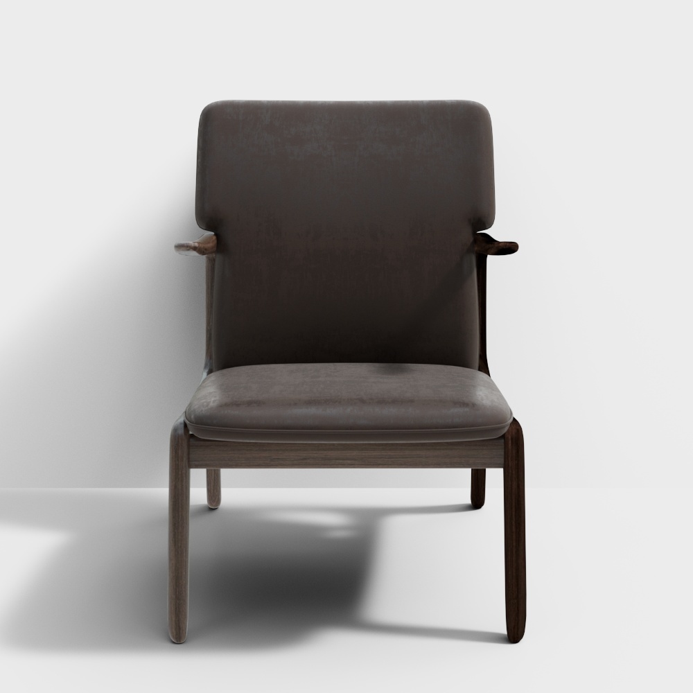 CARL HANSEN &SON 北欧棕色单人椅3D模型