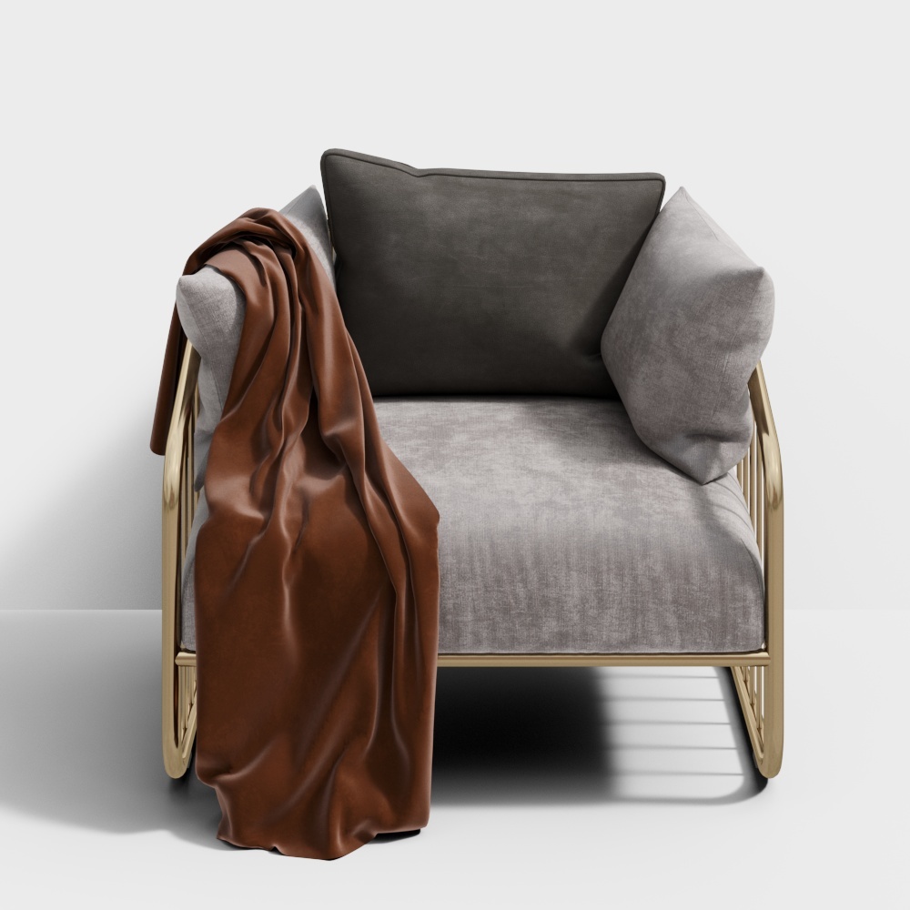 现代单人休闲椅3D模型