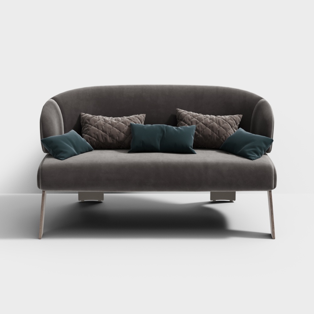 现代双人沙发5-灰色