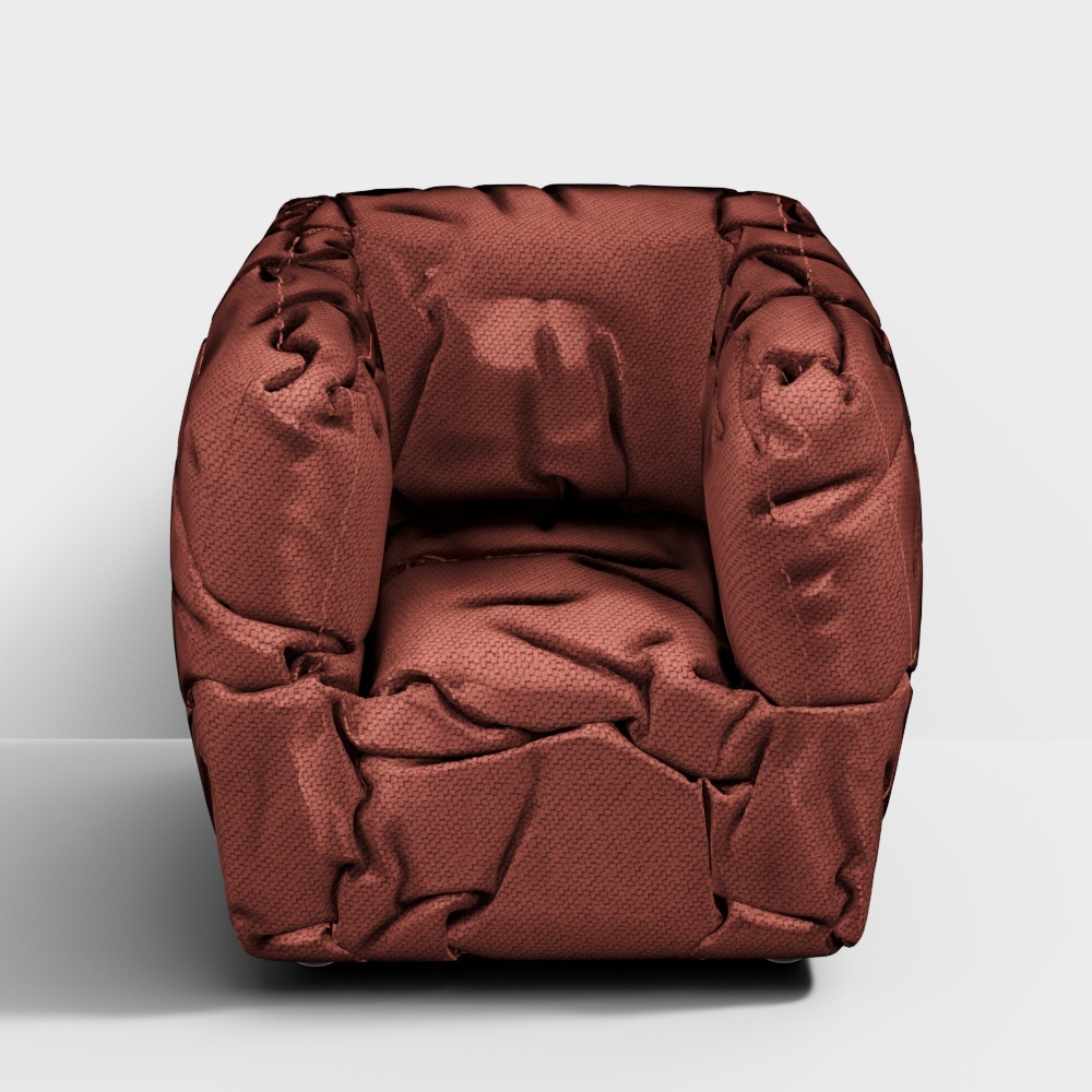 意大利 edra 现代休闲沙发-红色3D模型