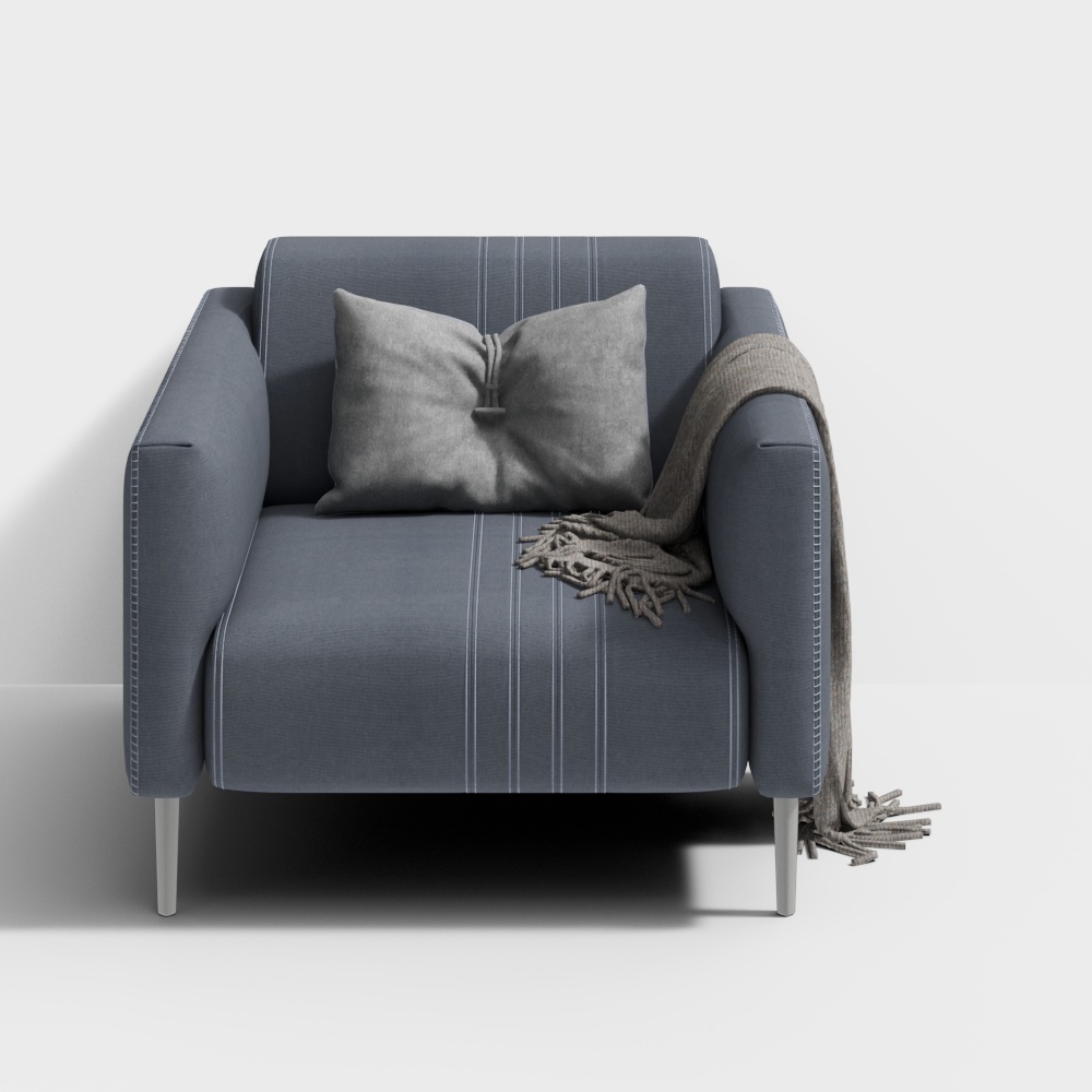现代单人沙发3D模型