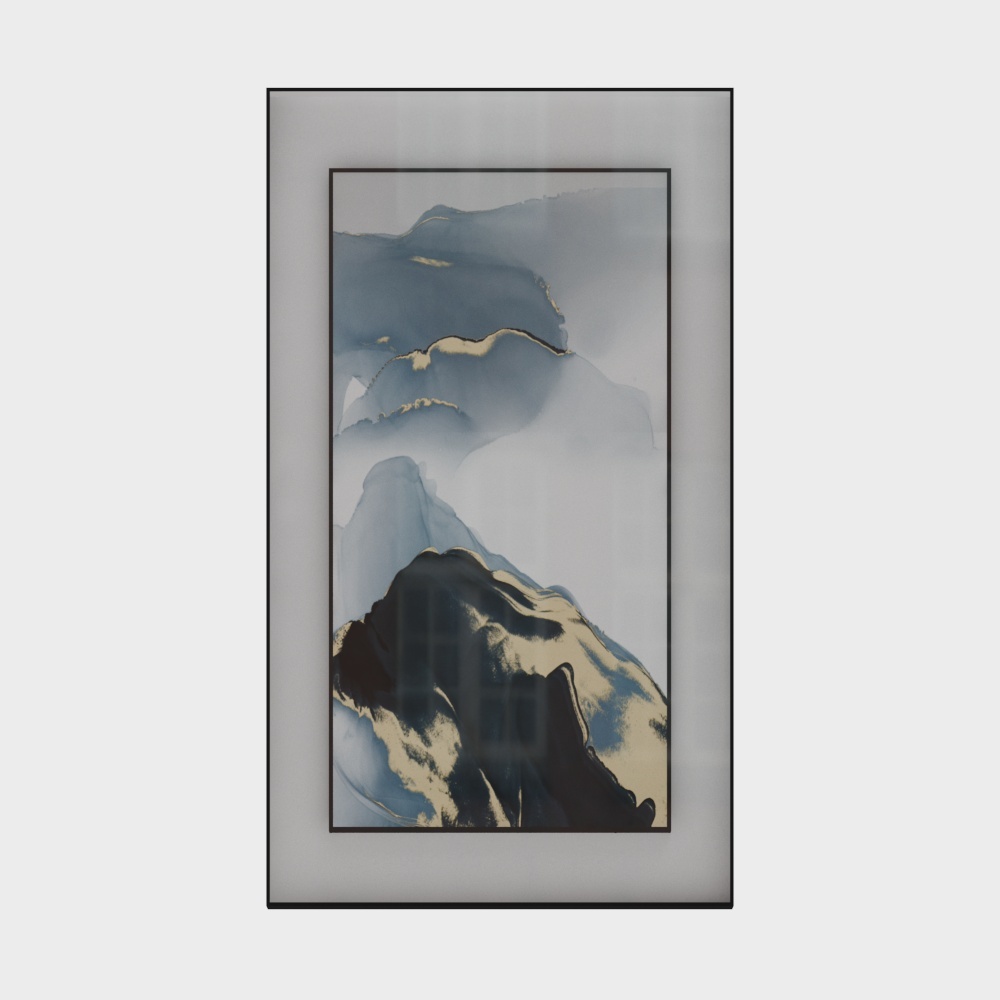 简上-轻奢风-玄关装饰画-SK-0613D模型