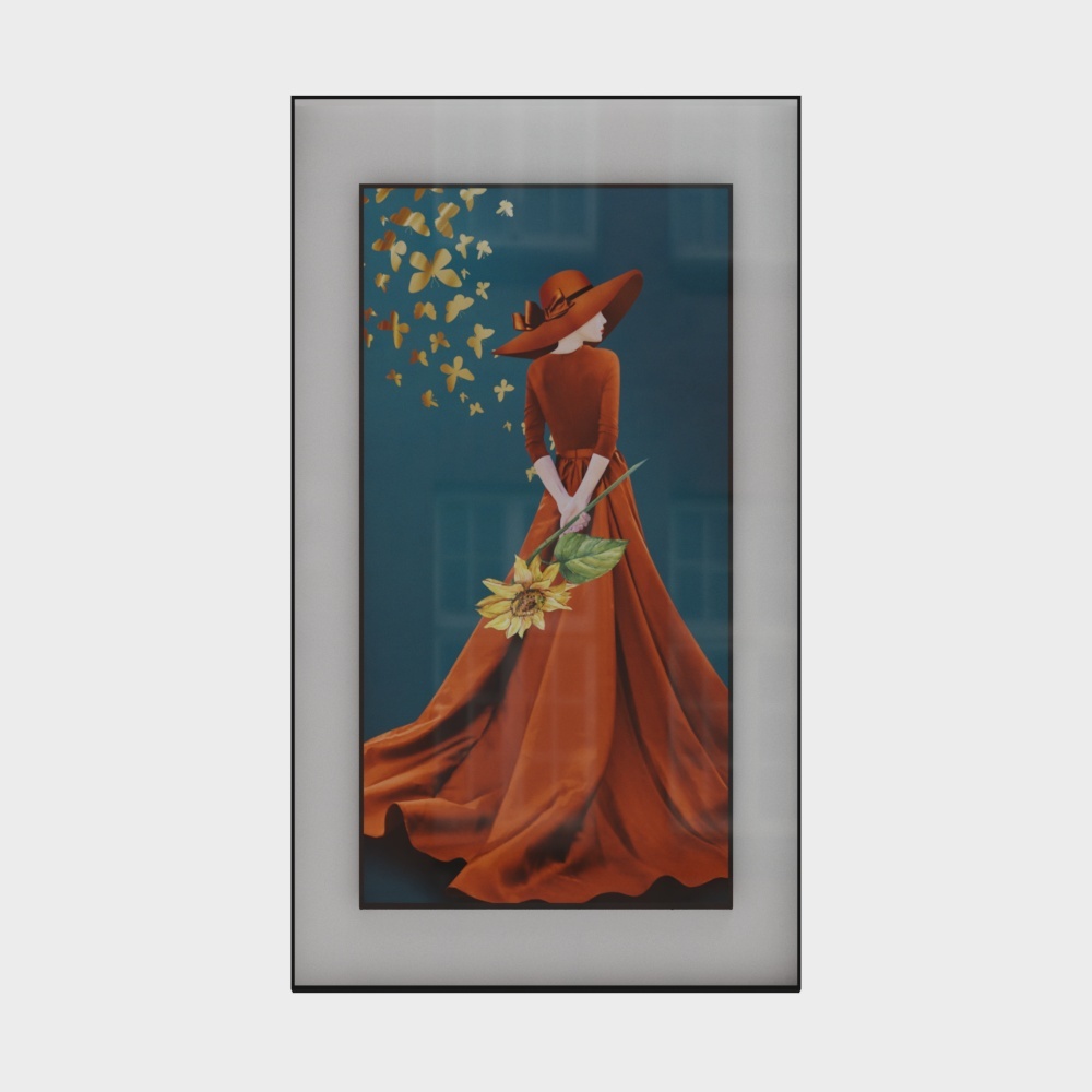 简上-轻奢风-玄关装饰画-SK-0653D模型