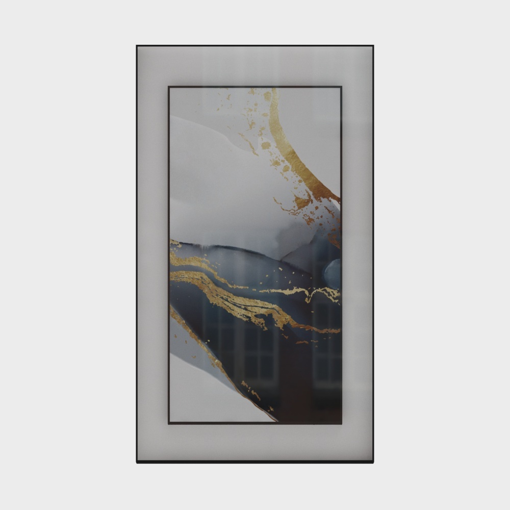 简上-轻奢风-玄关装饰画-SK-1013D模型