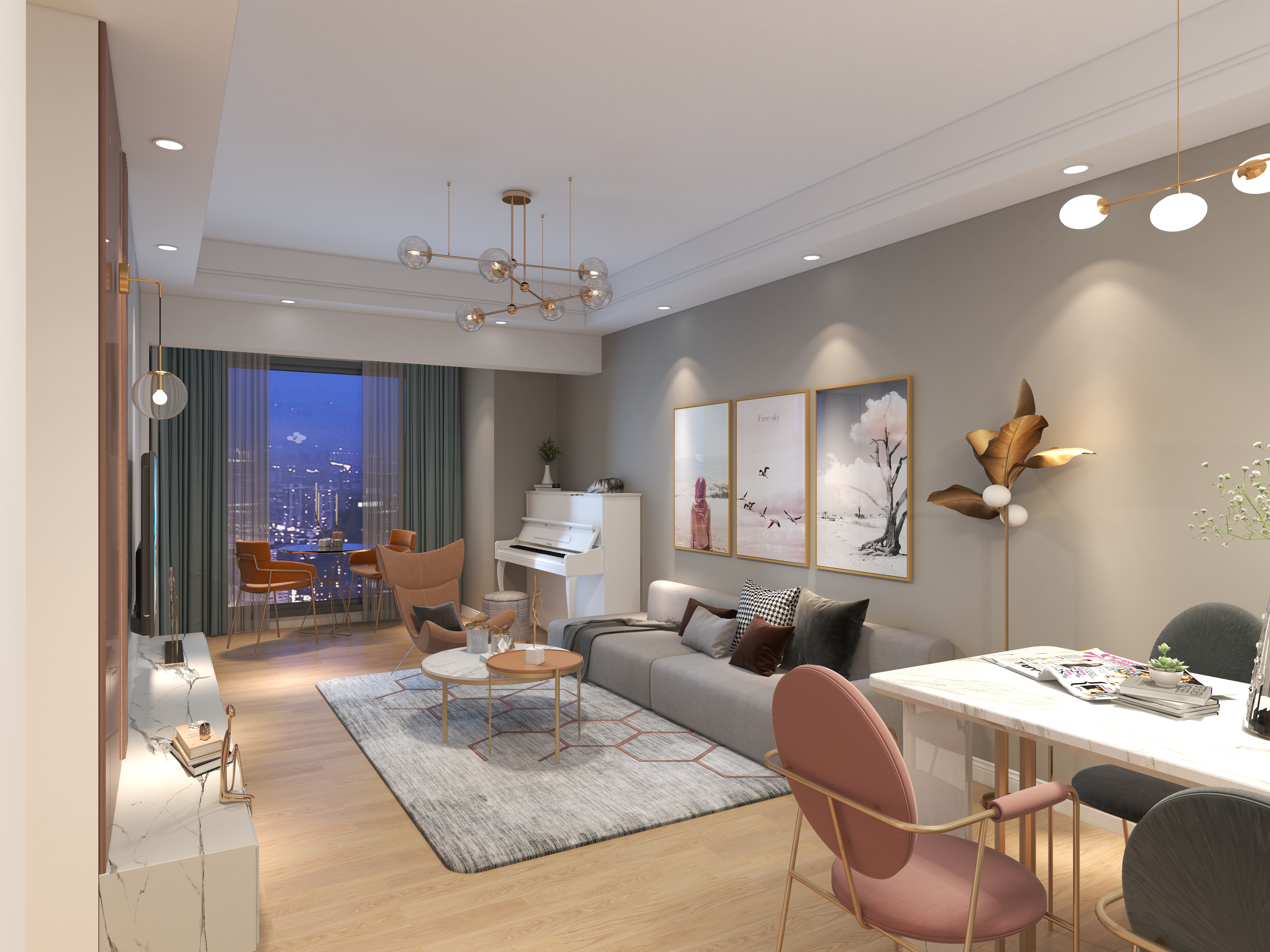 黄仁凯-德信海德公园北欧小清新风格-装修设计方案