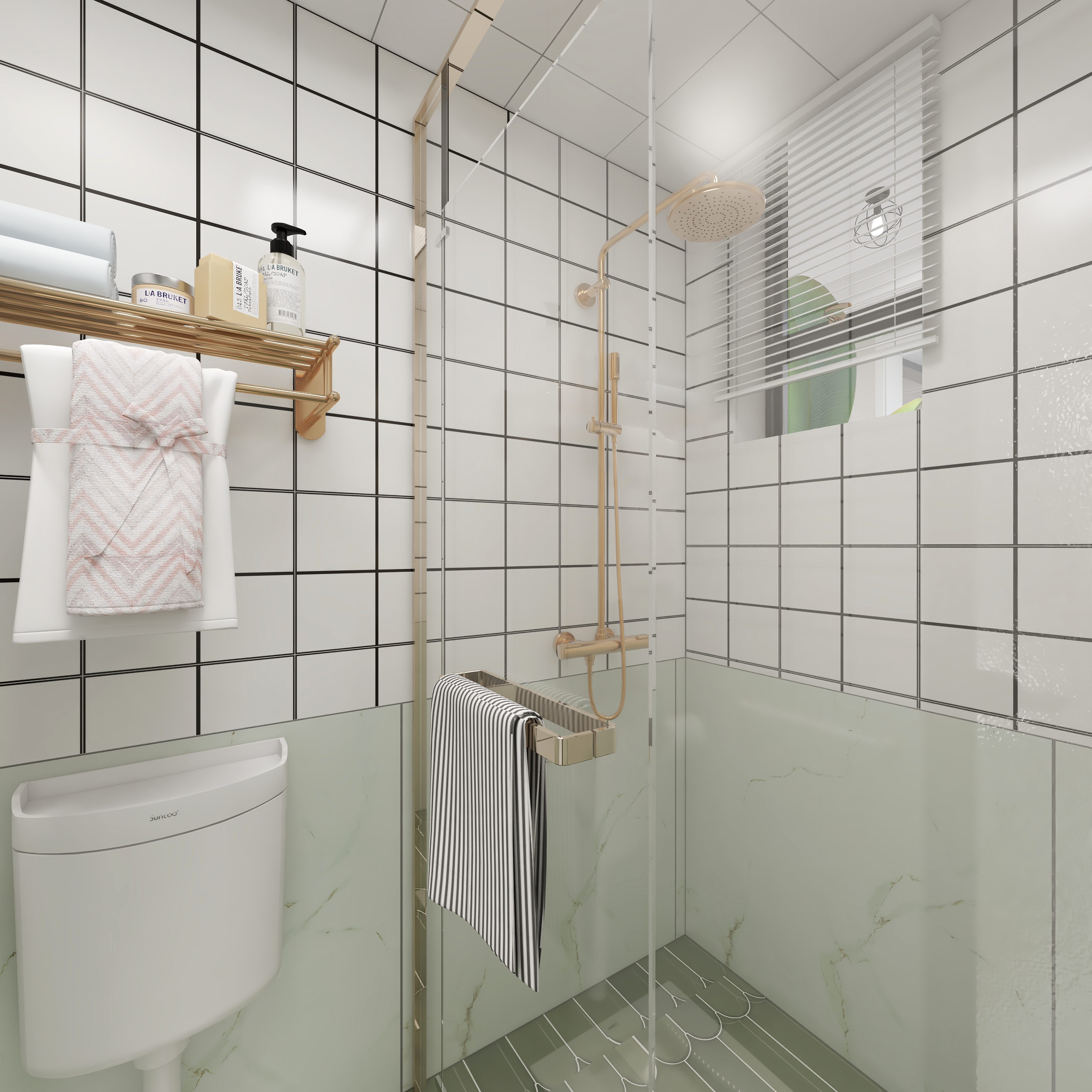 王思力-148平四居中天城--北欧清新风一层卫生间装修效果图第3张