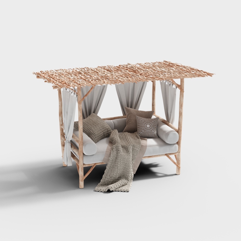 自然风户外沙发3D模型