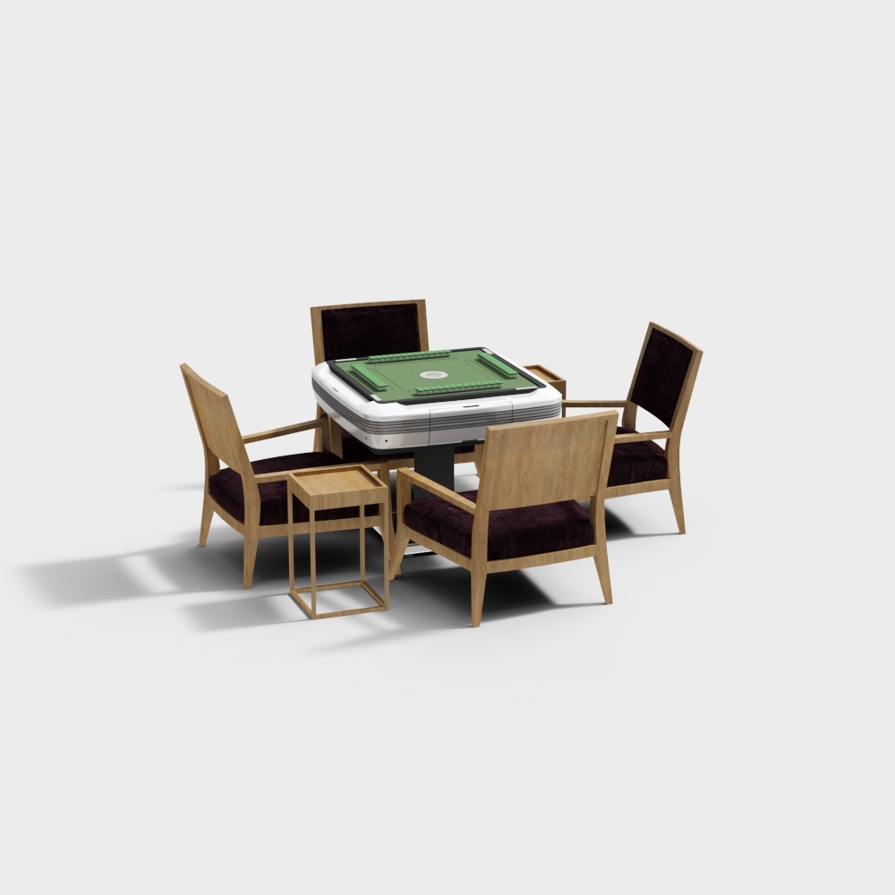 麻将桌3D模型