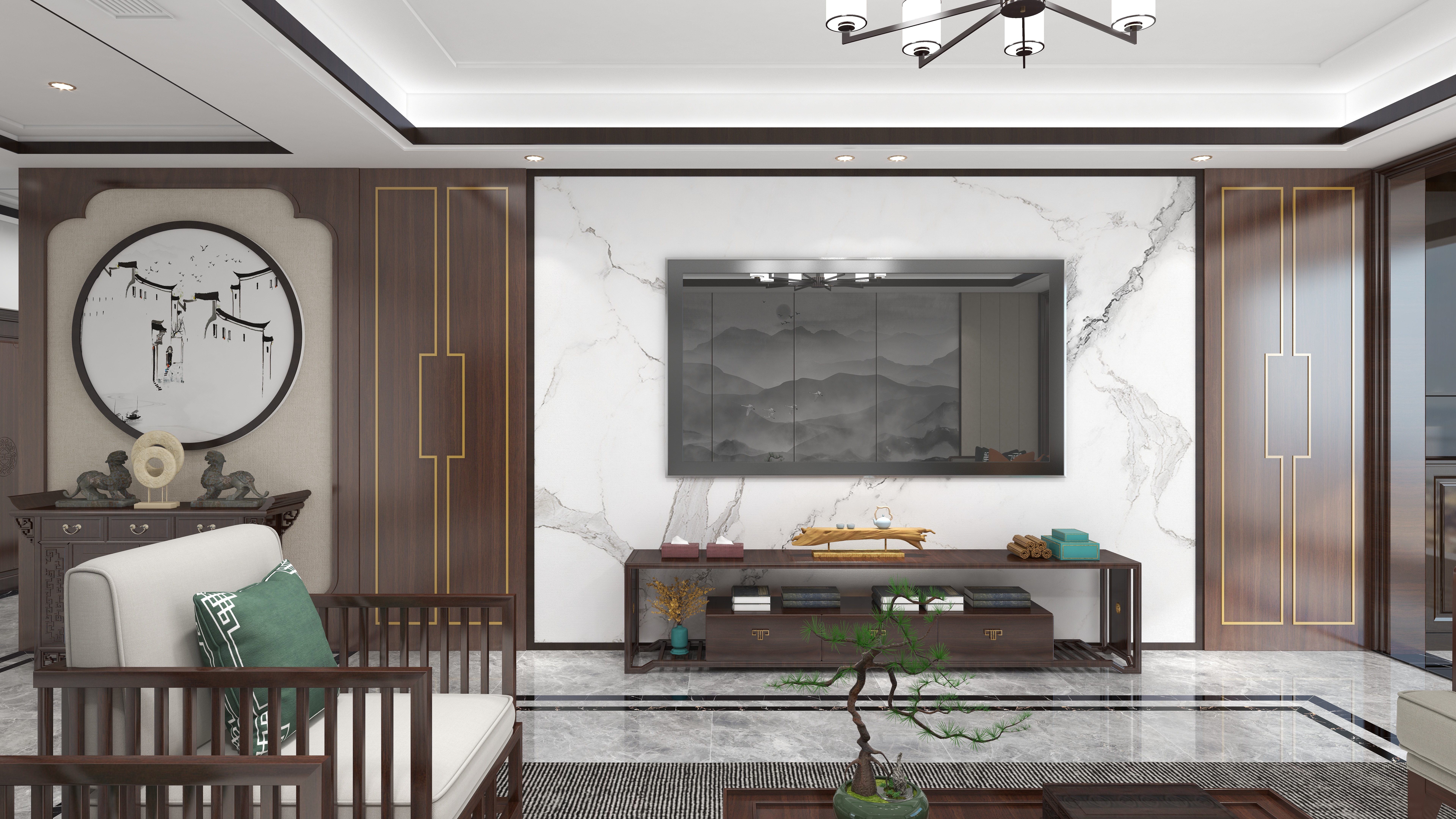 君匠设计-春笋-熙悦|中式平层-样板-装修设计方案