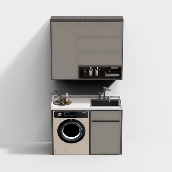 Modern Washer Cabinets,Earth color