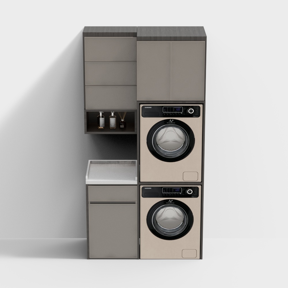 洗衣机柜83D模型