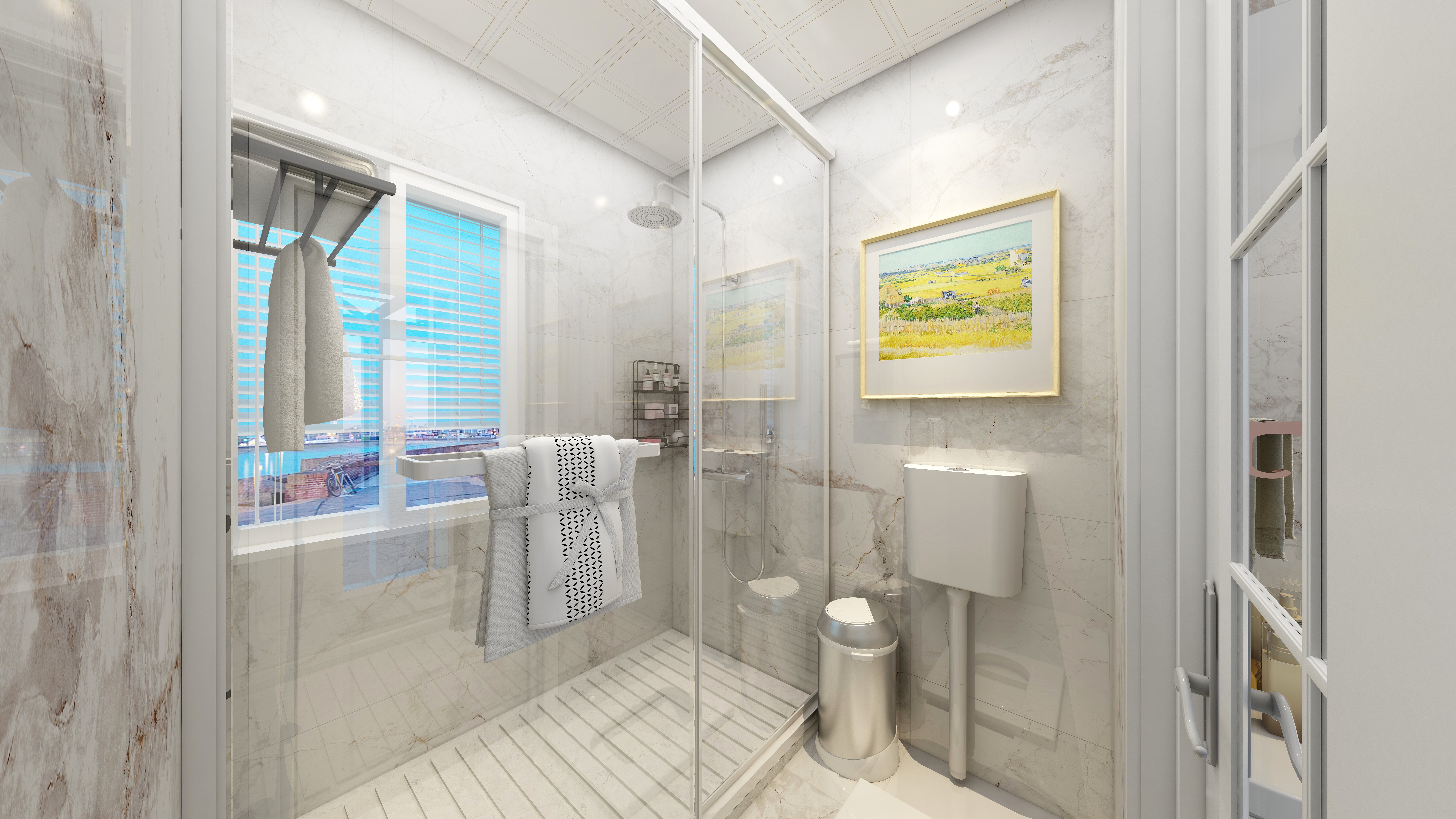 一八八啊九六五二二二五零-111平-法式三居室一层卫生间装修效果图第2张