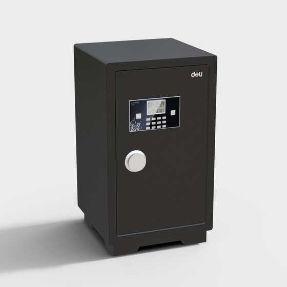 Safe Box 3D Model in Black